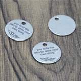 10pcs Stainless Steel You Hold the Pen Message Charm Pendant 20mm