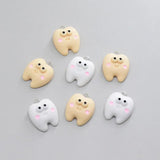 10pcs Small Tooth Resin Charms for DIY Jewelry Making