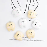 10pcs Small Tooth Resin Charms for DIY Jewelry Making