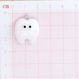 10pcs Small Tooth Resin Charms for DIY Jewelry Making