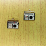 10Pcs Cartoon Radio Charm Metal Enamel Charms Pendants DIY Jewelry Making