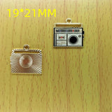 10Pcs Cartoon Radio Charm Metal Enamel Charms Pendants DIY Jewelry Making