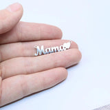 10pcs Stainless Steel MOM Mother's Pendant DIY Necklace