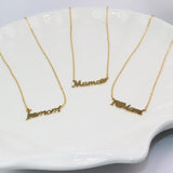 10pcs Stainless Steel MOM Mother's Pendant DIY Necklace