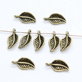 60pcs Tibetan Silver/Bronze Tree Leaf Charms Pendants 7x15mm Jewelry Findings