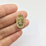 20pcs 12*20mm Palm Tree Rectangle Coin Necklace Earring Bracelet DIY 2 Colors
