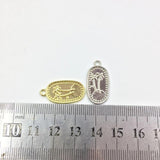20pcs 12*20mm Palm Tree Rectangle Coin Necklace Earring Bracelet DIY 2 Colors