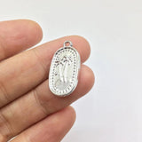 20pcs 12*20mm Palm Tree Rectangle Coin Necklace Earring Bracelet DIY 2 Colors