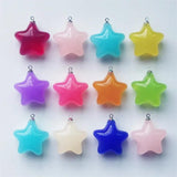10pcs Acrylic Star Charms for Earring Keychain Five-pointed Star Jewelry