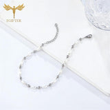 Bohemia Natural Pearl Anklets Stainless Steel Chain Bracelets