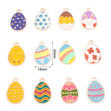 Easter Charms Rabbit Bunny Egg Enamel Pendants DIY Jewelry Making 20 PCs