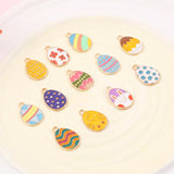 Easter Charms Rabbit Bunny Egg Enamel Pendants DIY Jewelry Making 20 PCs