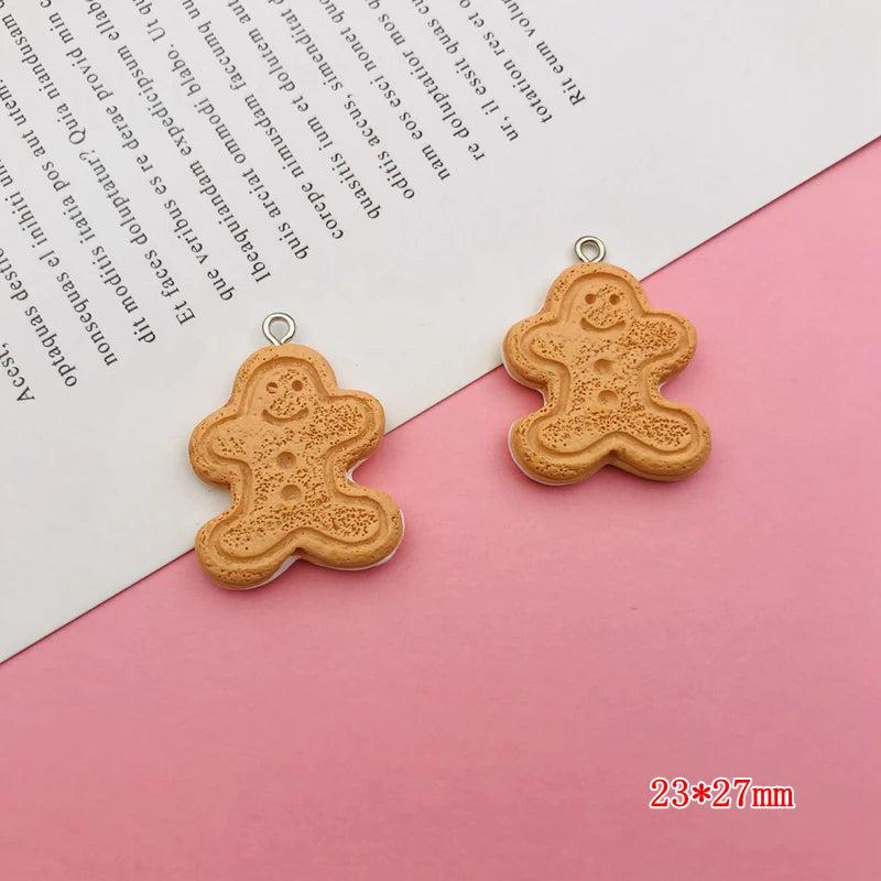 10pcs Resin Christmas Charm for Earring, Keychain, Jewelry, Scrapbooking