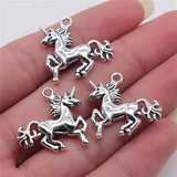 10pcs 22x23mm Lucky Horse Charms Antique Silver Jewelry Making DIY Findings