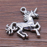 10pcs 22x23mm Lucky Horse Charms Antique Silver Jewelry Making DIY Findings