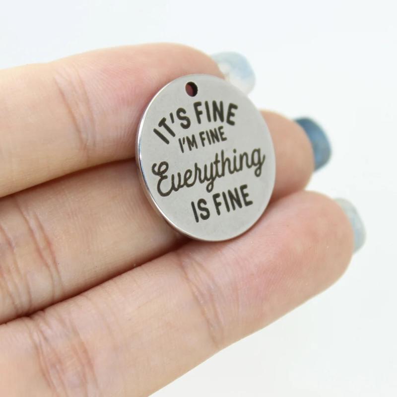8Pcs Everything is Fine Graduation Charm Pendant