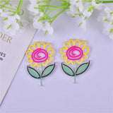 10pcs Sunflowers Arcylic Charms for DIY Jewelry Making Earring Pendant Necklace
