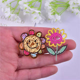 10pcs Sunflowers Arcylic Charms for DIY Jewelry Making Earring Pendant Necklace