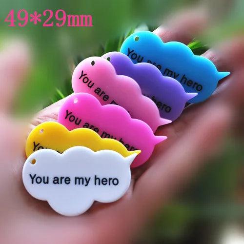 12pcs Hero Resin Charms Pendant for DIY Necklace/Bracelet