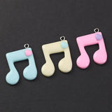 20pcs 22*24mm Music Note Charms Resin Charms DIY Decoration