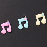 20pcs 22*24mm Music Note Charms Resin Charms DIY Decoration