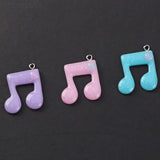 20pcs 22*24mm Music Note Charms Resin Charms DIY Decoration