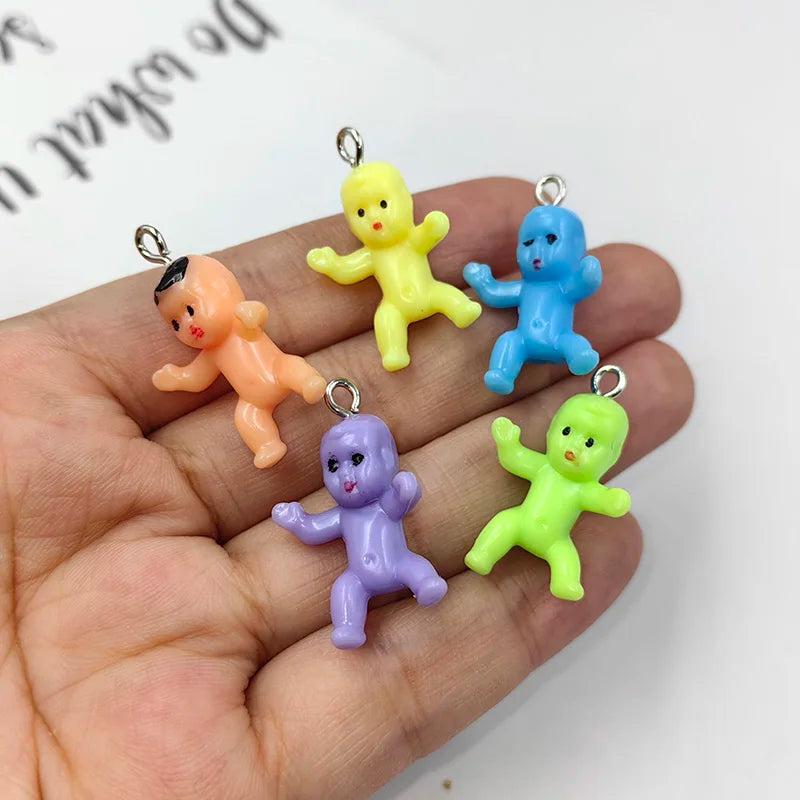 10Pcs Small Baby Neonatus Charms for DIY Jewelry Accessories