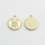 Zinc Alloy Bear Coin Charms Pendant 10pcs/lot DIY Jewelry Earrings Making