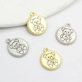 Zinc Alloy Bear Coin Charms Pendant 10pcs/lot DIY Jewelry Earrings Making