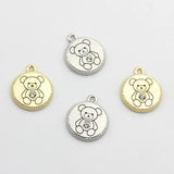 Zinc Alloy Bear Coin Charms Pendant 10pcs/lot DIY Jewelry Earrings Making