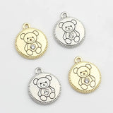 Zinc Alloy Bear Coin Charms Pendant 10pcs/lot DIY Jewelry Earrings Making