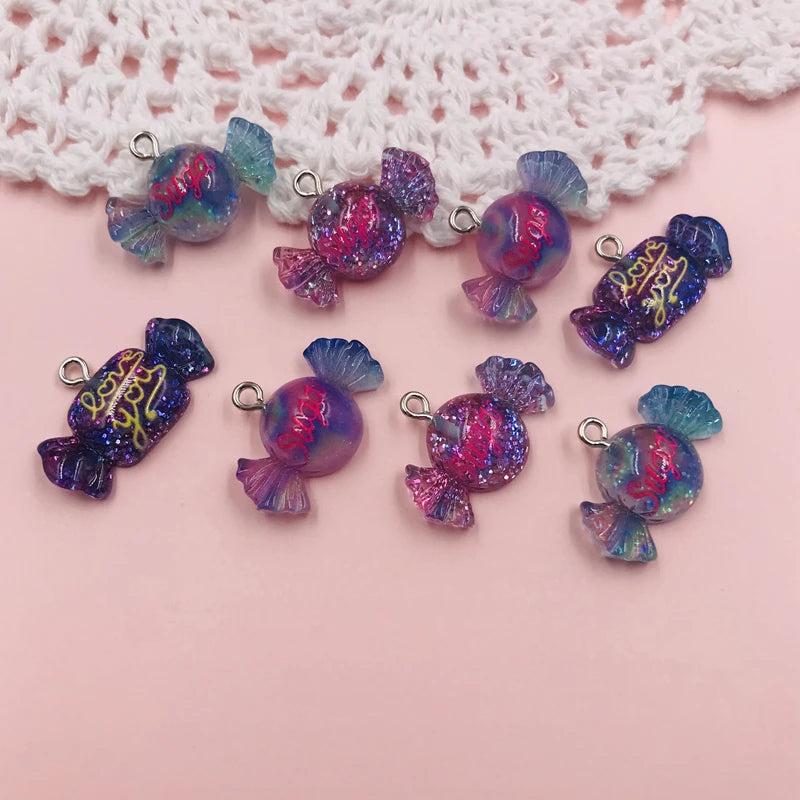 Glitter Candy Charm Pendant for DIY Making