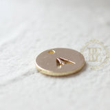 One Piece Round Alphabet Letter Charm - 12mm