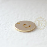 One Piece Round Alphabet Letter Charm - 12mm