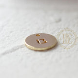 One Piece Round Alphabet Letter Charm - 12mm