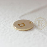 One Piece Round Alphabet Letter Charm - 12mm