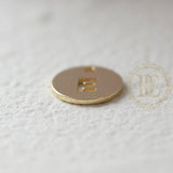 One Piece Round Alphabet Letter Charm - 12mm