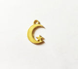 Moon and Star Zinc Alloy Charms Pendant 20pcs 2 Colors