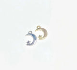Moon and Star Zinc Alloy Charms Pendant 20pcs 2 Colors