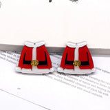 10pcs Santa Claus Jacket Acrylic Charms Christmas Pendant Earring Keychain DIY