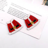 10pcs Santa Claus Jacket Acrylic Charms Christmas Pendant Earring Keychain DIY