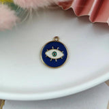 10pcs Evil Eye Enamel Metal Charms for DIY Jewelry Making