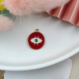 10pcs Evil Eye Enamel Metal Charms for DIY Jewelry Making