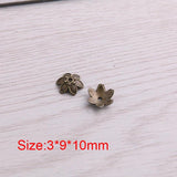 300pcs Vintage Hollow Flower Bead Caps 3*9*10mm DIY Jewelry Charms