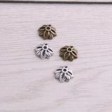200pcs Flower Pendants Mini Bead Caps Charm Hollow 4x11x11mm