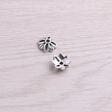 200pcs Flower Pendants Mini Bead Caps Charm Hollow 4x11x11mm