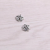 200pcs Flower Pendants Mini Bead Caps Charm Hollow 4x11x11mm
