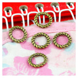 200pcs 10MM Antique Bronze Circle Charms DIY Jewelry Making Pendant
