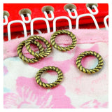 200pcs 10MM Antique Bronze Circle Charms DIY Jewelry Making Pendant