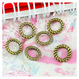 200pcs 10MM Antique Bronze Circle Charms DIY Jewelry Making Pendant